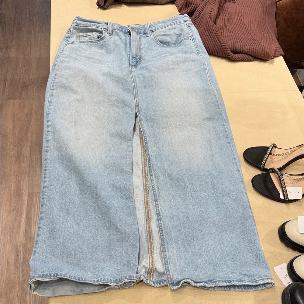 Universal Thread Light Blue Maxi Denim Skirt - image 1